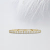 1.30mm Round Cut Moissanite Half Eternity Diamond Wedding Band