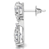 Pear Cut Moissanite Two Stone Diamond Earrings for Her