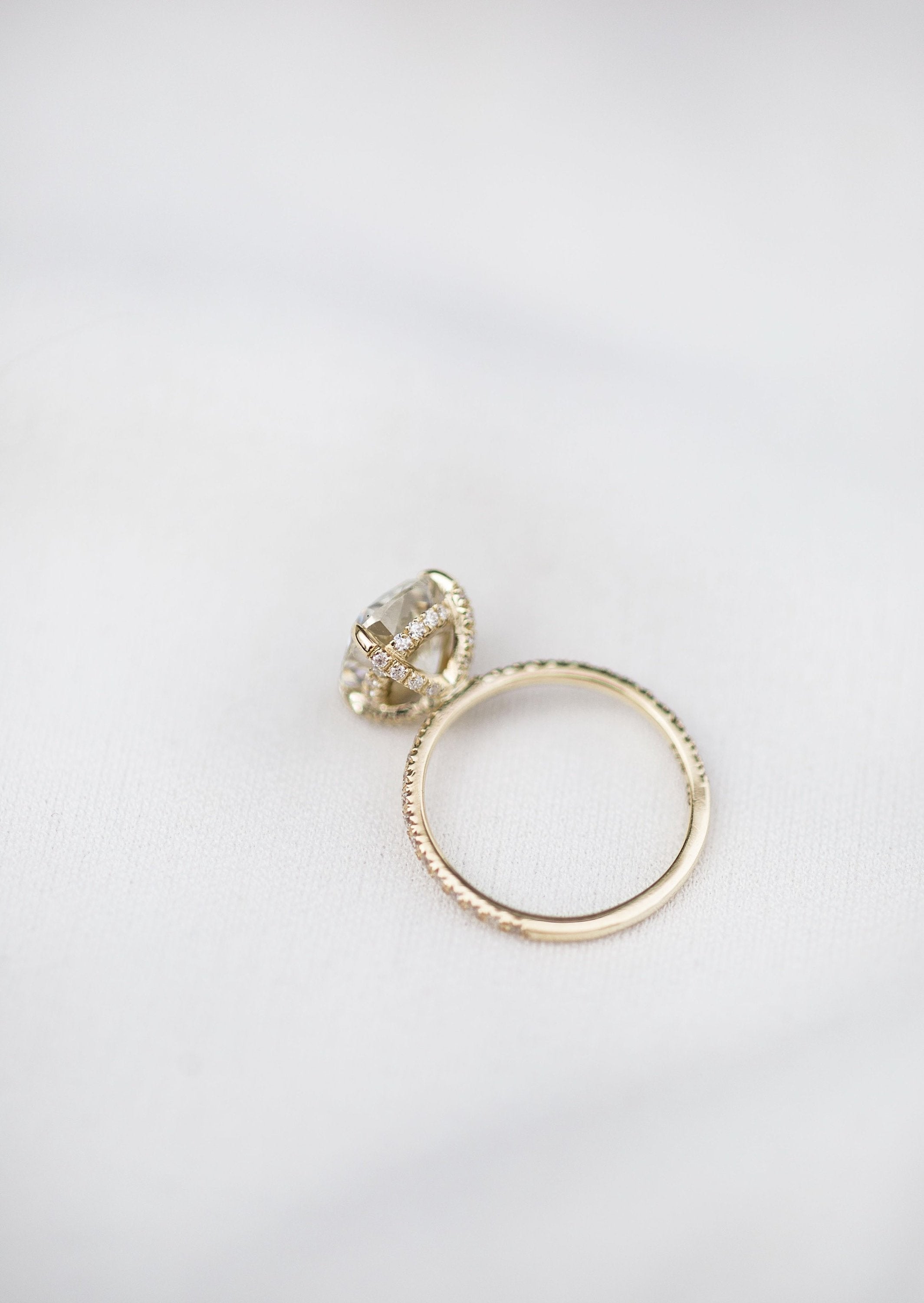 1.80 - 3.80 CT Cushion Moissanite Hidden Halo Pave Setting Engagement Ring