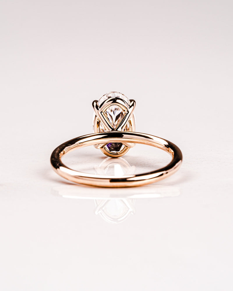 5.0CT Oval Cut Moissanite Solitaire Engagement Ring