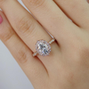 1.50CT Vintage Oval Cut Moissanite Halo Engagement Ring