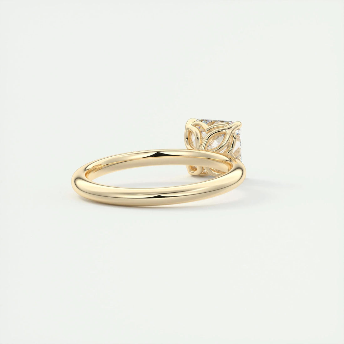 2.0 Ct Asscher Solitaire Moissanite Diamond Engagement Ring