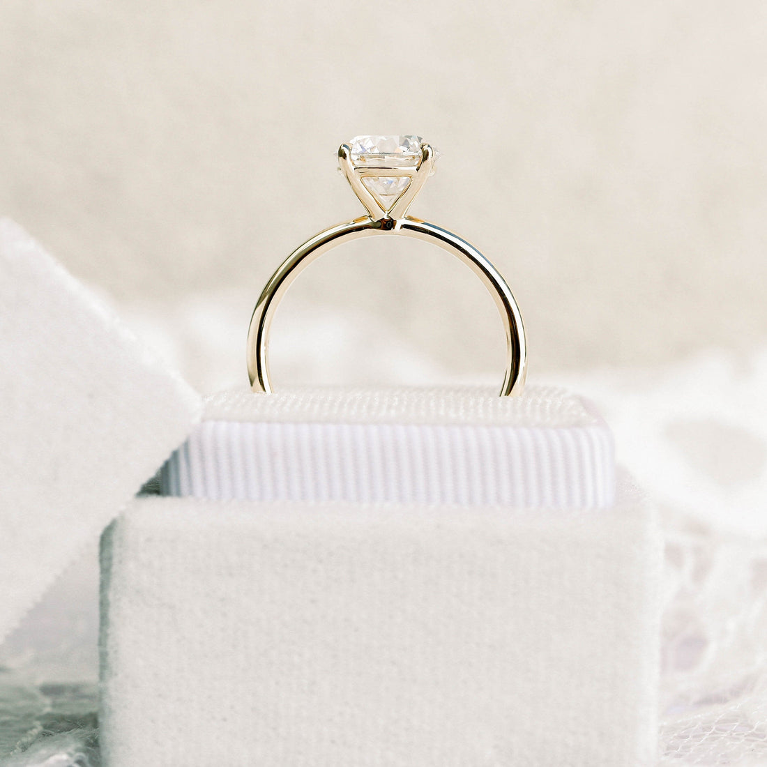 1.75ct Round Brilliant Cut Moissanite Solitaire Engagement Ring