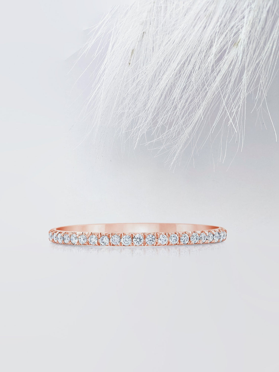 Round Cut Moissanite Full Eternity Diamond Wedding Band in Gold