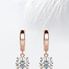 Round Cut Moissanite Drop Diamond Earrings for Women