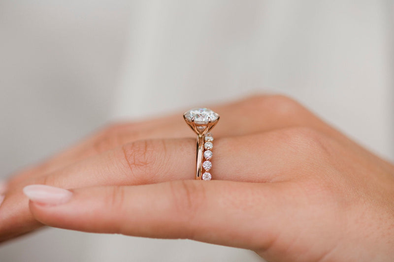 1.10 - 3.10 CT Round Cut Moissanite Solitaire Diamond Engagement Ring