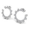 Round Cut Diamond Moissanite Circle Earrings for Women