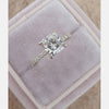 2.0ct Cushion Moissanite Hidden Halo Pave Setting Engagement Ring