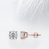 Round Cut Moissanite Stud Diamond Earrings for Women