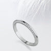 Round Cut Moissanite Two Row Eternity Diamond Wedding Band