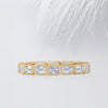 Bezel Set Emerald Cut Moissanite Eternity Diamond Wedding Band