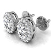 Oval Cut Moissanite Halo Diamond Stud Earrings for Her