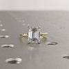 1.50 - 3.50 CT Emerald  CVD Diamond Solitaire Engagement Ring