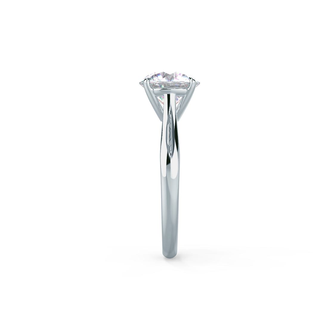 2.0ct Round Cut Moissanite Solitaire Engagement Ring