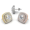 Round Cut Double Halo Moissanite Diamond Earrings for Women