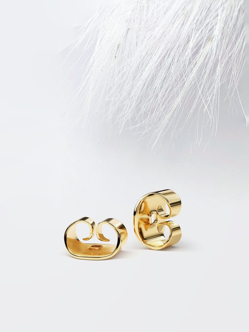 Oval Cut Moissanite Stud Diamond Earrings in Yellow Gold