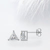 Triangle Cut Moissanite Diamond Studs Earrings in 10K White Gold