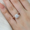 2.30CT Cushion Cut Moissanite Halo Bridal Ring Set