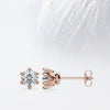 Round Cut Moissanite Stud Diamond Earrings for Women