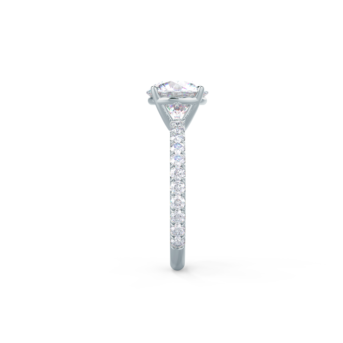 1.50CT Round Brilliant Cut Moissanite Pave Setting Engagement Ring