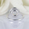 1.5CT Round Brilliant Cut Halo Moissanite Engagement Ring