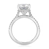 2.8CT Cushion Moissanite Hidden Halo Pave Setting Engagement Ring