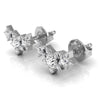 Round Cut Three Stone Diamond Moissanite Earrings for Women