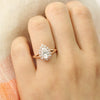 1.50CT Pear Cut Moissanite Halo Split Shank Style Engagement Ring