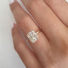 2.0CT Radiant Cut Moissanite Solitaire Diamond Engagement Ring