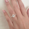 1.50CT Oval Cut Moissanite 3 Stones Engagement Ring