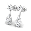 Pear & Round Cut Moissanite Diamond Drop Earrings for Women