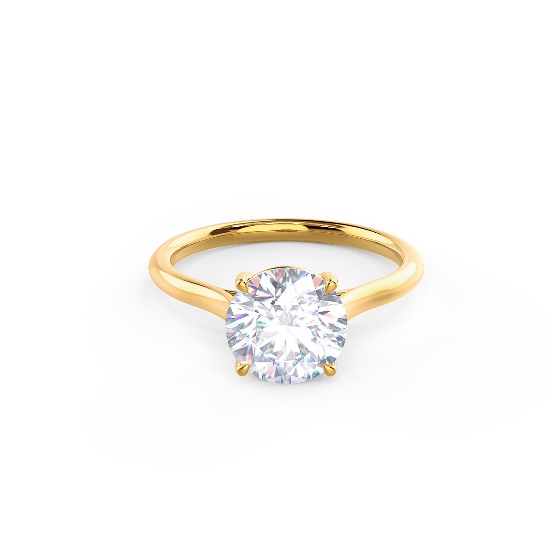 2.75ct Round Brilliant Cut Moissanite Solitaire Engagement Ring