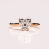 1.0 - 3.0 CT Heart  CVD Diamond Solitaire Engagement Ring