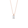 0.70CT-1.50 CT Emerald Cut Moissanite Solitaire Layering Necklace