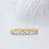 Baguette Cut Moissanite Full Eternity Diamond Wedding Band in Yellow Gold