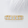 Asscher Cut Moissanite Bezel Set Eternity Diamond Wedding Band