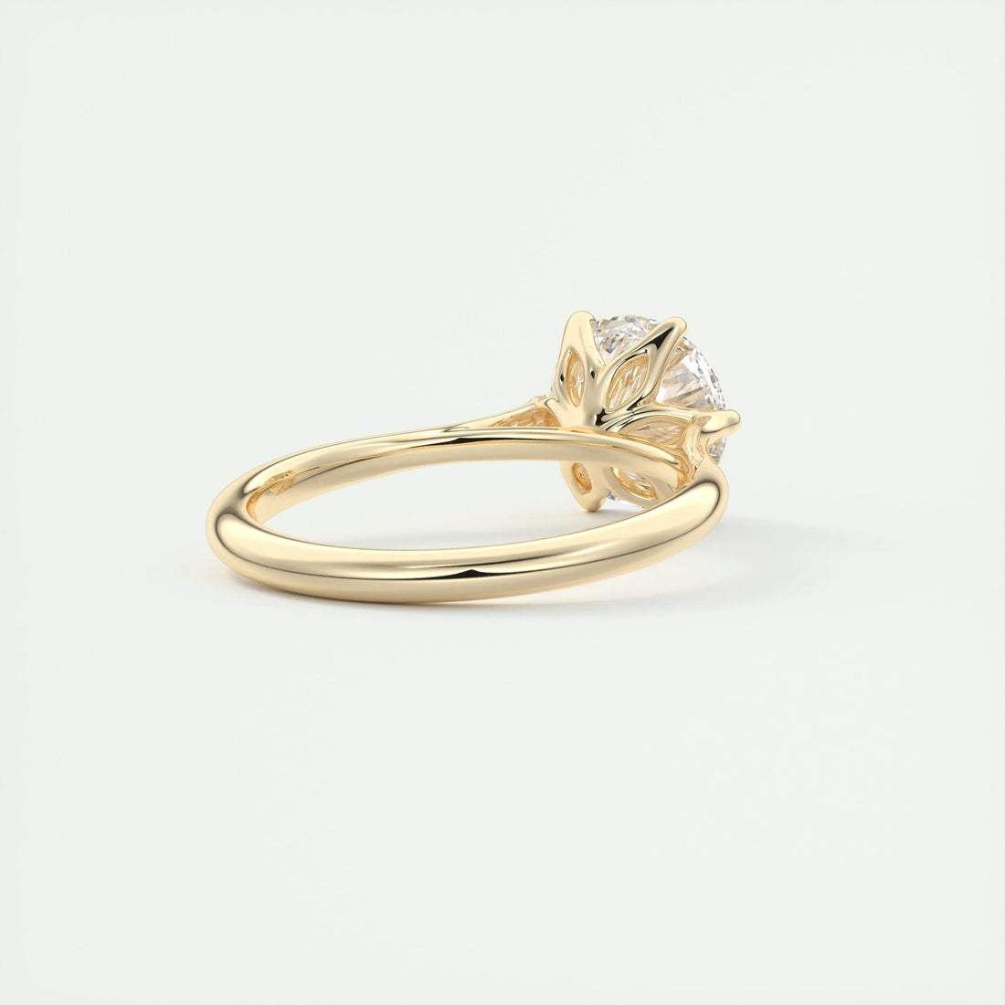 1.8 Ct Round Solitaire Moissanite Diamond Engagement Ring
