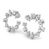 All Shaped Diamond Circle Moissanite Earrings for Her