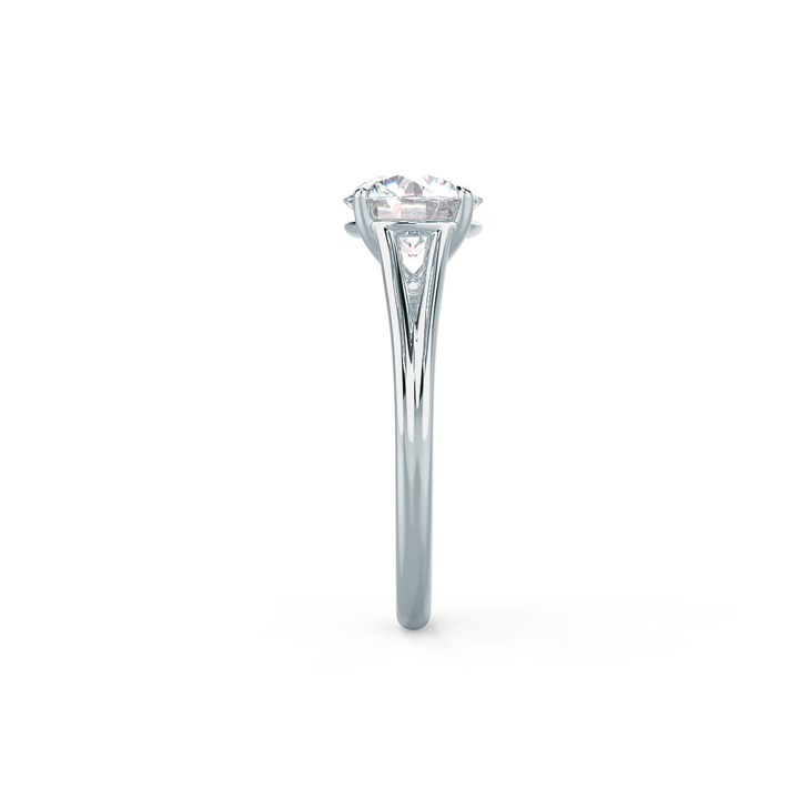 1.50ct Round Moissanite Solitaire Split Shank Style Engagement Ring