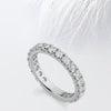 Round Cut Moissanite 3/4 Eternity Diamond Wedding Band