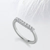 Round Cut Moissanite Diamond Wedding Band in White Gold