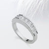 Princess Cut Moissanite Channel Set Diamond Wedding Band