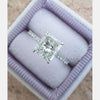 1.50ct Radiant Moissanite Hidden Halo Pave Setting Engagement Ring