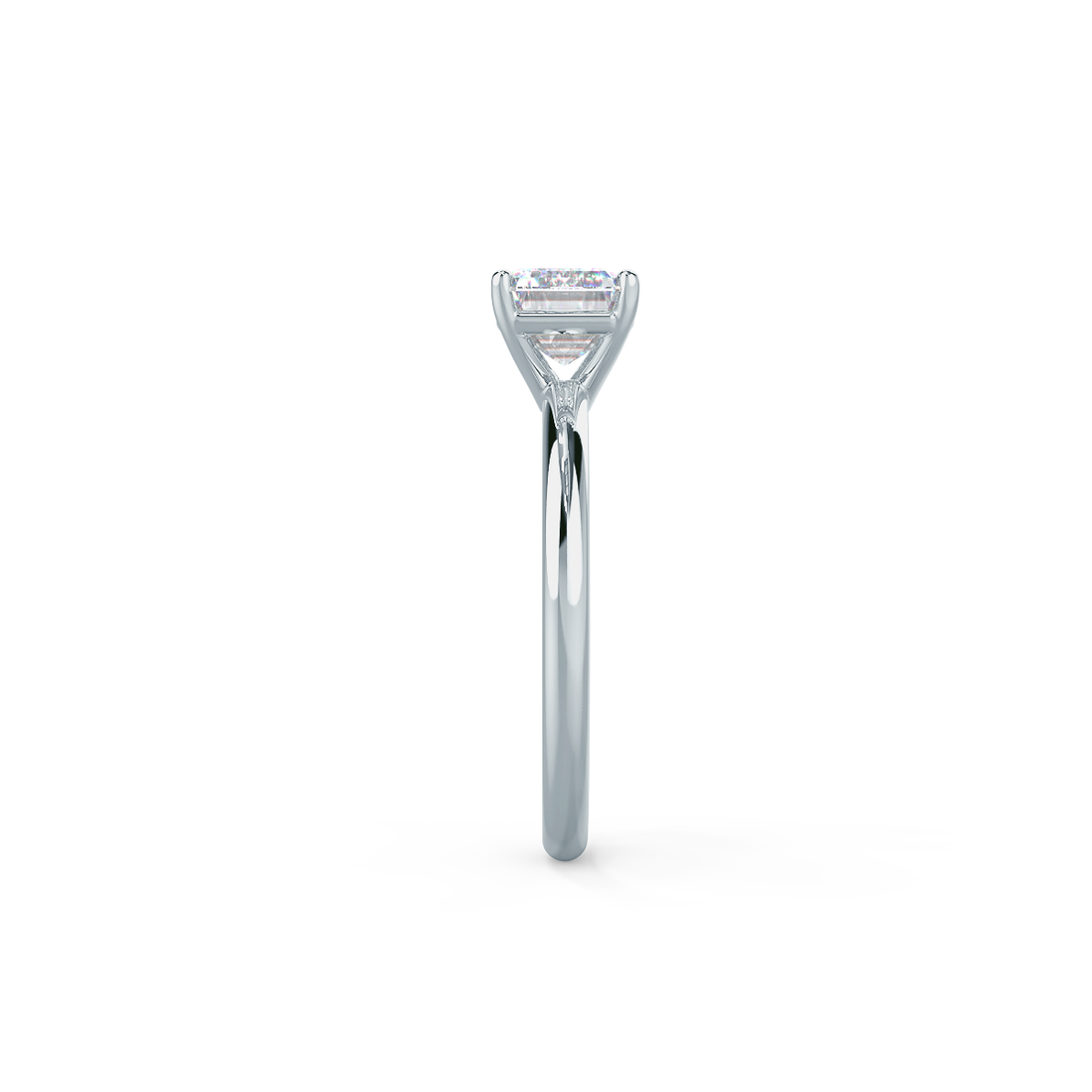 1.75ct East-West Emerald Cut Moissanite Solitaire Engagement Ring
