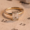 1.0-3.0 CT Emerald CVD Diamond Solitaire Engagement Ring