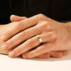 6.0mm Basic Carved Matte Brushed Men's Gold Wedding Band