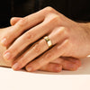 7.0mm Beveled Edge Men's Gold Wedding Band