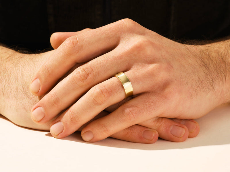 7.0mm Matte Brushed Concave Wedding Band Anniversary Gift For Him