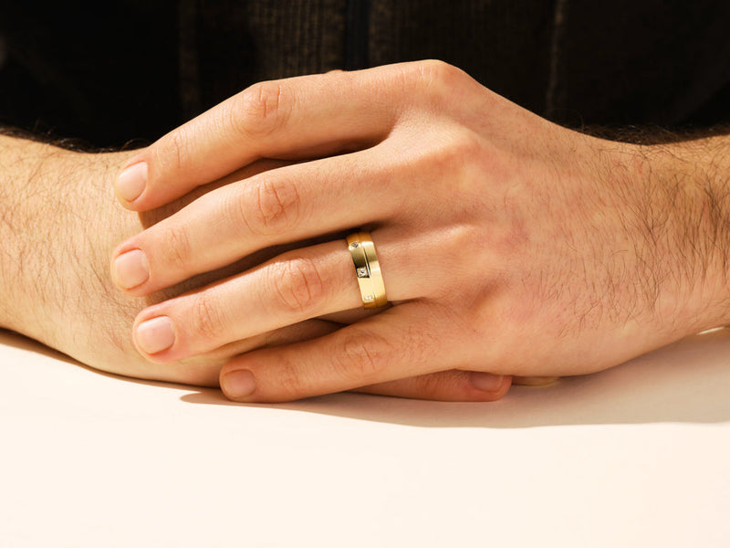 0.24CT Eight Stone Men's Diamond Wedding Band