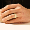 8mm Domed Stardust Men's Wedding Band